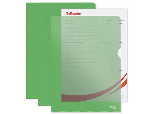 Insteekmap L-map Esselte Standaard A4 0.11mm Pp Groen