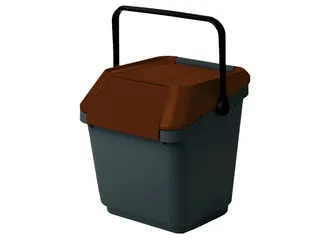 Easymax Afvalbak 35 Liter Grijs Bruin - 1