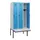 locker met bank,HxBxD 1950x900x815mm,3vak,vak B 300mm,draaigrendel
