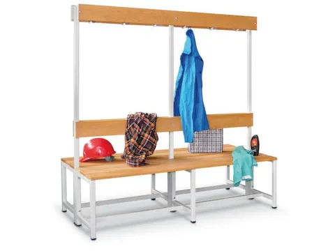 dubbele zitbank,HxLxD 1600x1500x770mm,onderstel RAL6011