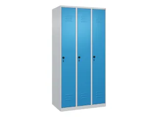 locker,HxBxD 1850x900x500mm,3vak,vak B 300mm,draaigrendel - 1