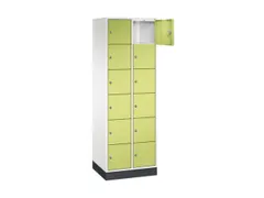 lockerkast,HxBxD 1950x620x500mm,2x6vakken,cil.-slot,sokkel