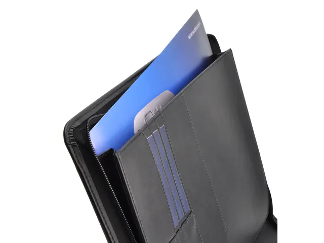 DESQ A4 Conferentiemap Leer met ritssluiting