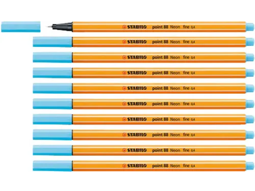 Fineliner STABILO point 88/031 fijn neon blauw