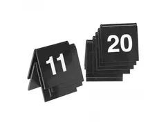 Numéro de table jeu de 11-20 Noir