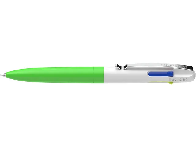 Balpen Schneider Take 4 Neon groen/wit