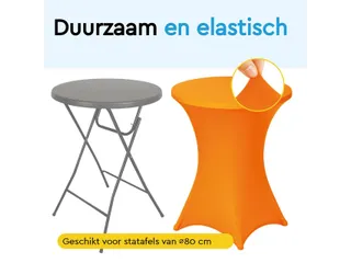 Tafelrok BRASQ voor statafel 80cm oranje - 11