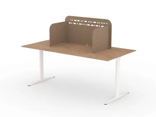 Akoestisch PET-vilt scheidingsscherm M 100x55cm beige