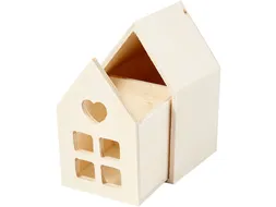 Huis met lade Creativ Company 10.8x6.8 cm hout