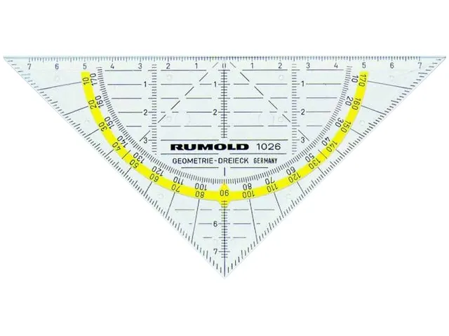 Geodriehoek Rumold 1026 160mm transparant