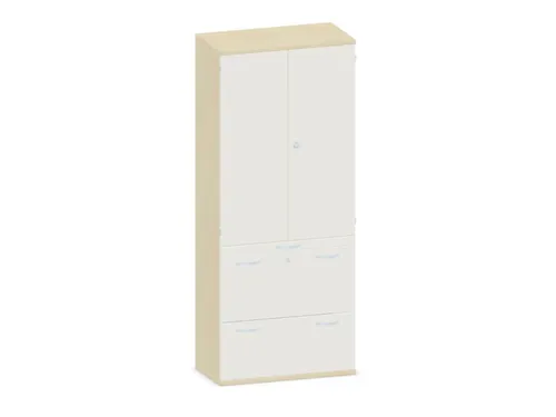 kantoorkast,HxBxD 1920x800x430mm,decor romp esdoorn,decor front wit