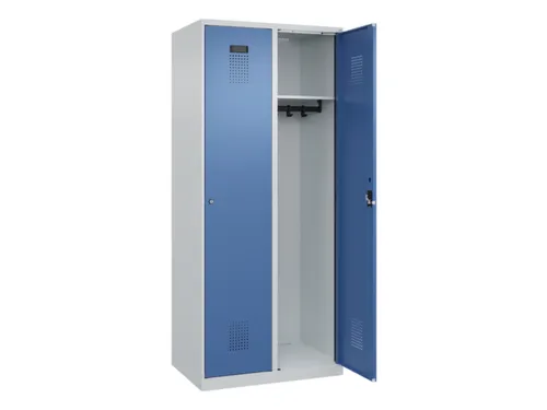 locker,HxBxD 1850x800x500mm,2vak,vak B 400mm,cil.-slot,staand op vloer