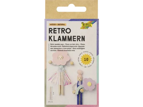 Wasknijper Folia retro pak à 10 stuks