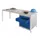 Werkplaatsbureau 1700x800x720mm 3laden Rechts Ral7035 Front Ral5010