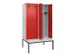 locker met bank,voor scheiding van kleding,HxBxD 2120x1200x815mm,4vak