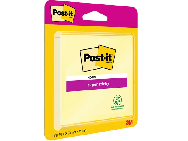 Memoblok Post-it 6920 Super Sticky 76x76mm geel