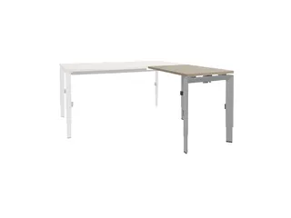 Bureau Linesto N3 aanbouwtafel 120x60cm robson eiken 25mm alu - 1