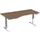 In hoogte verstelbaar bureau in vrije vorm,HxBxD 630-1280x1800x1000mm
