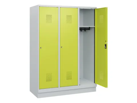 schoollocker,HxBxD 1630x1200x500mm,3vak,vak B 400mm,cil.-slot,sokkel