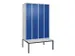 locker voor scheiding van kleding,HxBxD 2120x1200x815mm,4vak