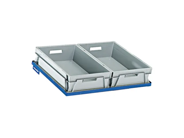 etageframe,v. kratwagen,LxB 1210x610mm,m. kist,staal