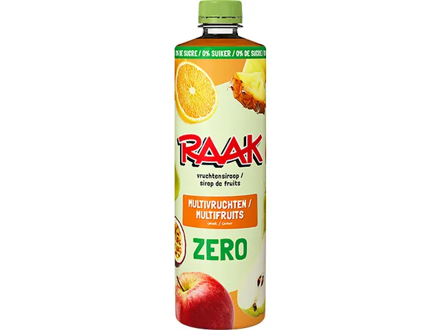 Siroop RAAK multivruchten zero sugar 750ml