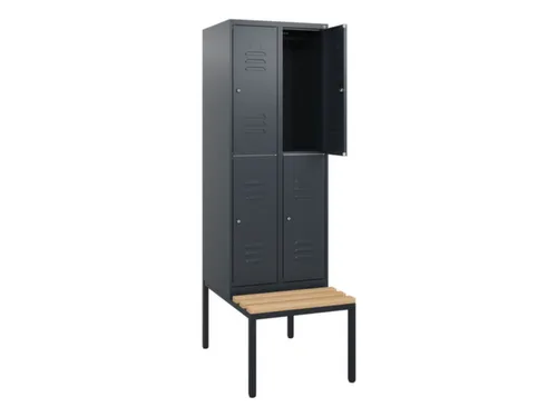 Dubbeldekse dekenkist,HxBxD 1950x600x815mm,2x2vak.,vak B 300mm