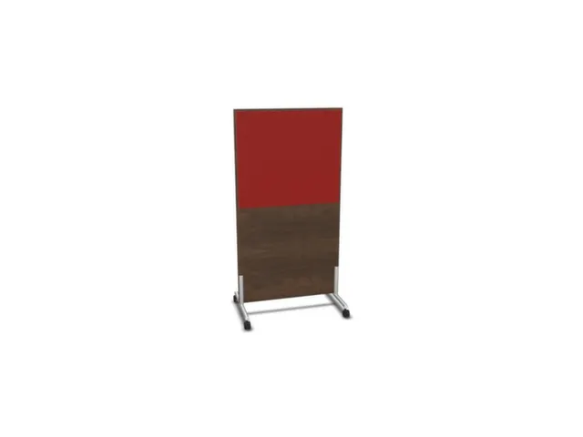 scheidingswand,HxB 1545x800mm,NV bruin hickory,BN4011-rood