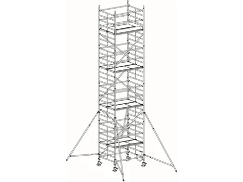 rolsteiger,reik H 9,4m,steiger H 8,64m,4platform(s),m. luik