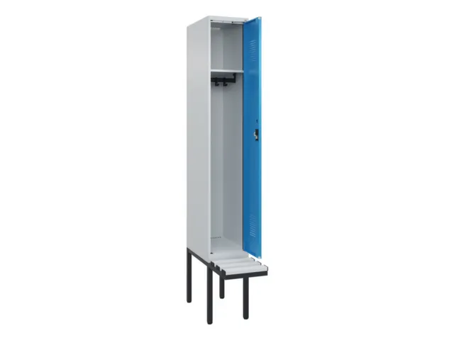 locker met bank,HxBxD 2120x300x815mm,1vak,vak B 300mm,cilinderslot