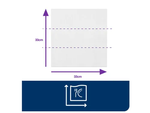 Servetten Tork 477402 Advanced 2-laags 33x33cm 1/8 vouw wit 200st.