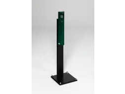 Staande Asbak 3.5 liter Hxbxd 1250x310x310mm Ral6005 Voet Zwart Staal