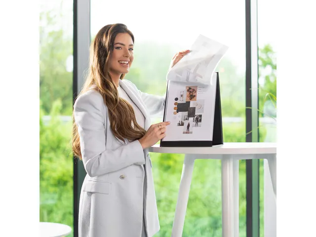 Tafelflipover Rillstab A4 RI93170 staand zwart 10 tassen