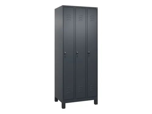 locker,HxBxD 1950x750x500mm,3vak,vak B 250mm,draaigrendel,voeten