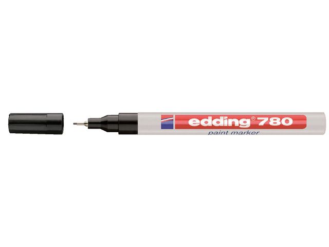 Viltstift edding 780 lakmarker rond zwart 0.8mm