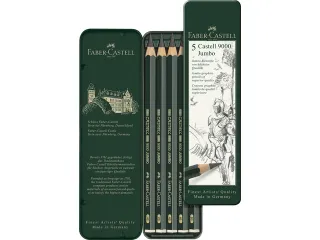 Potlood Faber-Castell 9000 Jumbo etui met 5 stuks - 1