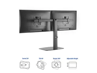 Monitorarm ACT office gasveer crossbar 2 schermen - 4