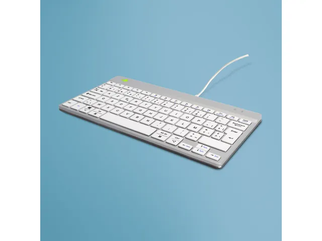 Compact Break ergonomisch toetsenbord Azerty BE Wit bedraad