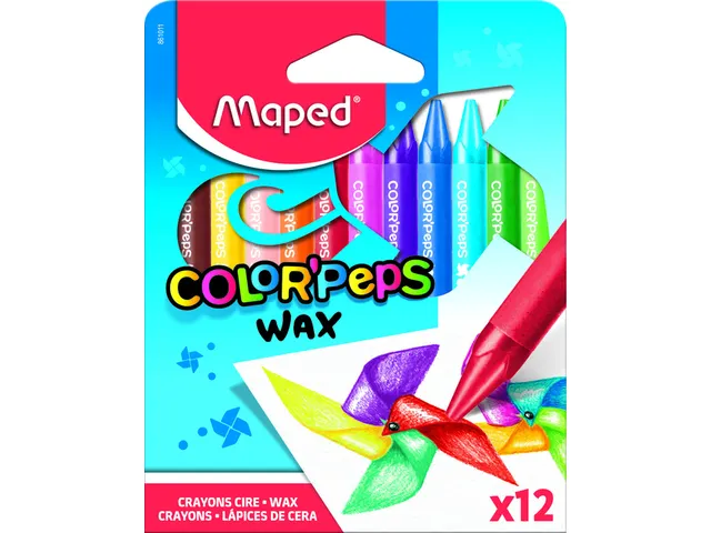 Waskrijt Maped Color'Peps Wax set á 12 kleuren