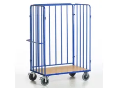 pakketwagen,draagverm. 600kg,laadvl. LxB 1000x670mm,houtetage,RAL5010