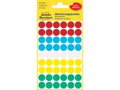 Etiket Avery Zweckform 3088 Rond Ø12mm Assorti 270 Stuks