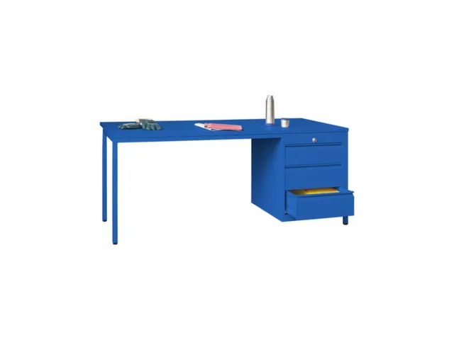 établi,HxlxP 900x2000x700mm,piètement/corps RAL7035,face avant RAL70