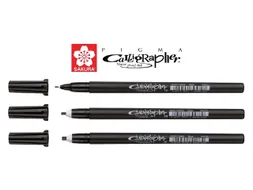 Kalligrafiepennen set Sakura Pigma Calligrapher 3 breedtes zwart