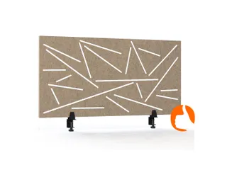 Akoestisch Bureaupaneel met patroon uitsnede 60x120cm Zand - 1