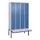 locker met bank,HxBxD 2120x1200x815mm,4vak,vak B 300mm,draaigrendel