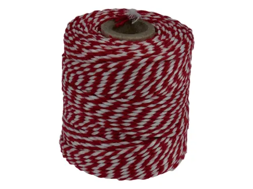 Touw Muller katoen 50 gram 45 meter rood/wit