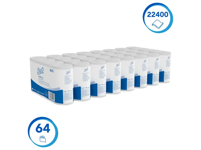 Toiletpapier Scott Essential 2-laags 350 vel wit 8519