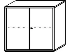 kantoorkast HxBxD 770x800x430mm romp antraciet decor front onyxgrijs