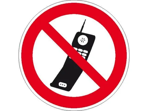 panneau d'interdiction Téléphones portables interdits alu gaufré la