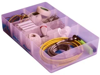 Vakkenverdeler Really Useful 9 liter 7 vakken 345x215x70mm transparant - 1